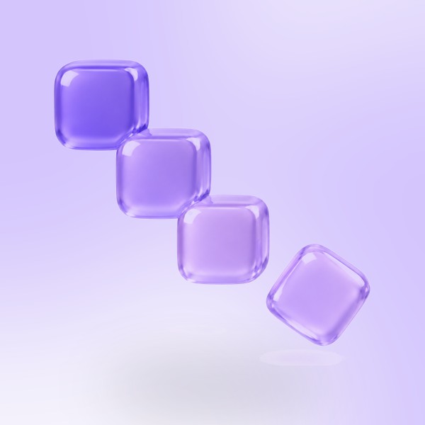 Figura 3D de vidrio violeta, imagen de la nota sobre estrategias que no funcionan